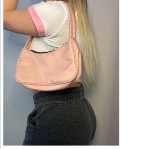 Baby Pink Minimalist Baguette bag